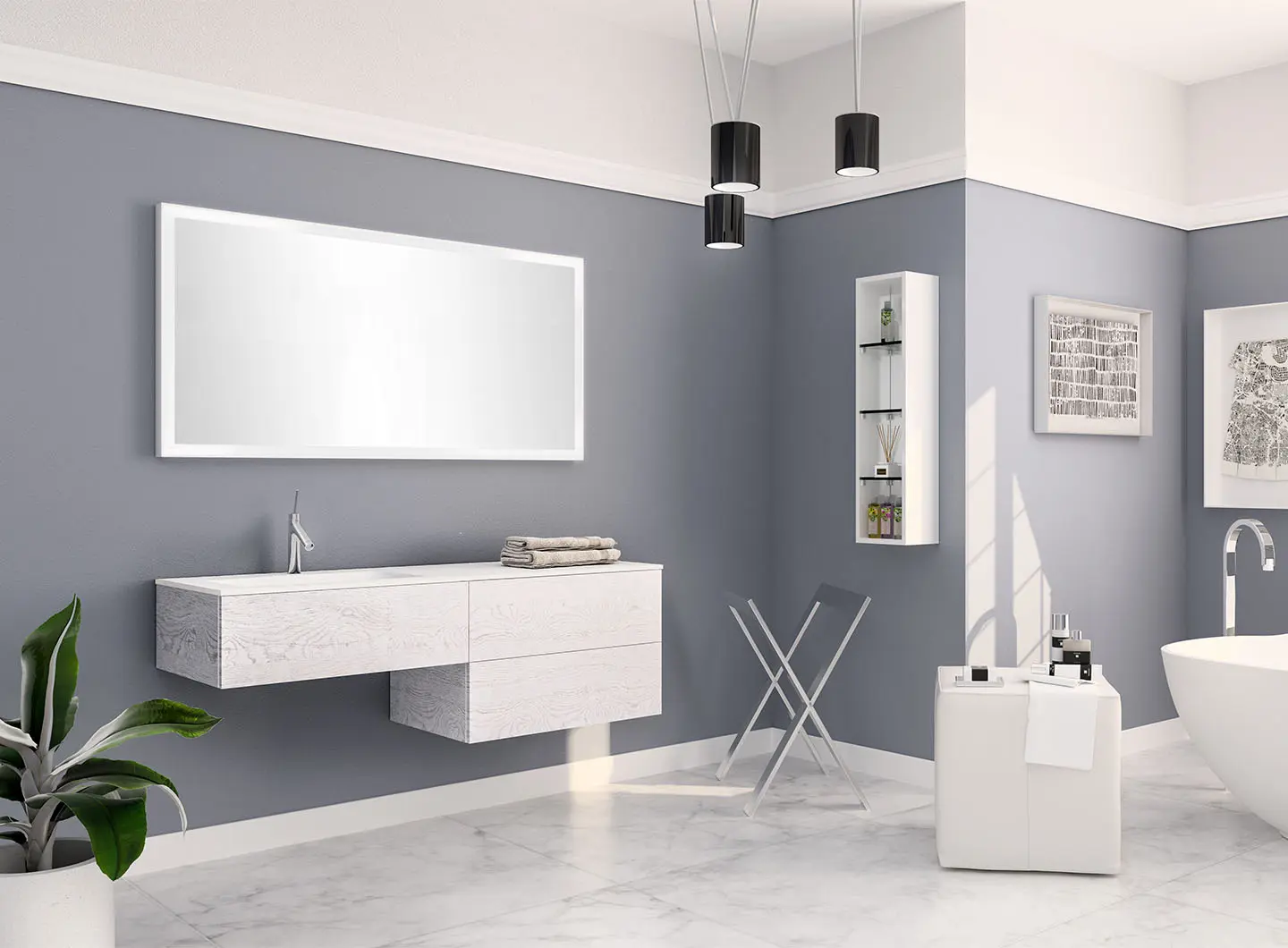 Natura - Washed white wood finish