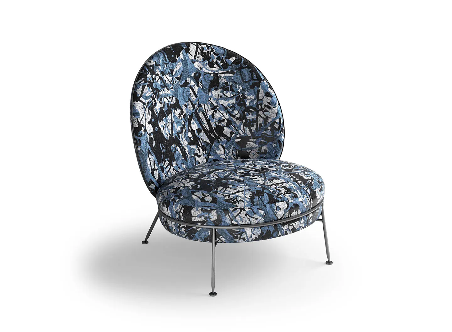 Amaretto Dripping Blue Armchair