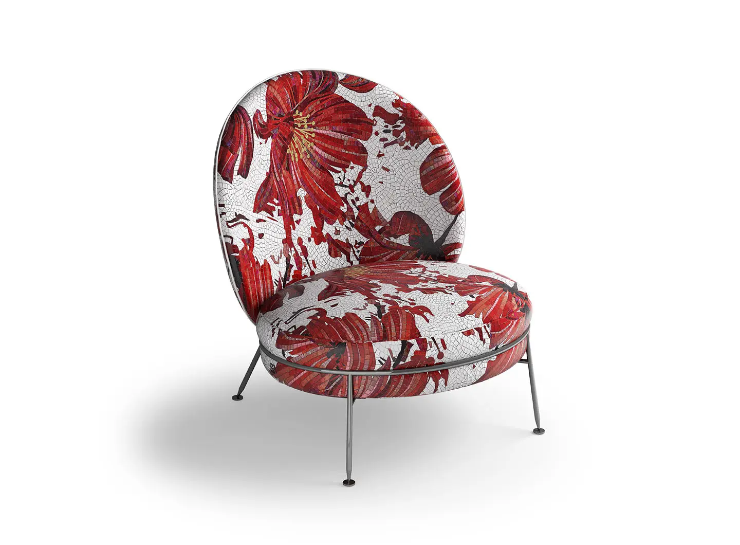 Amaretto Amapolas Red Armchair