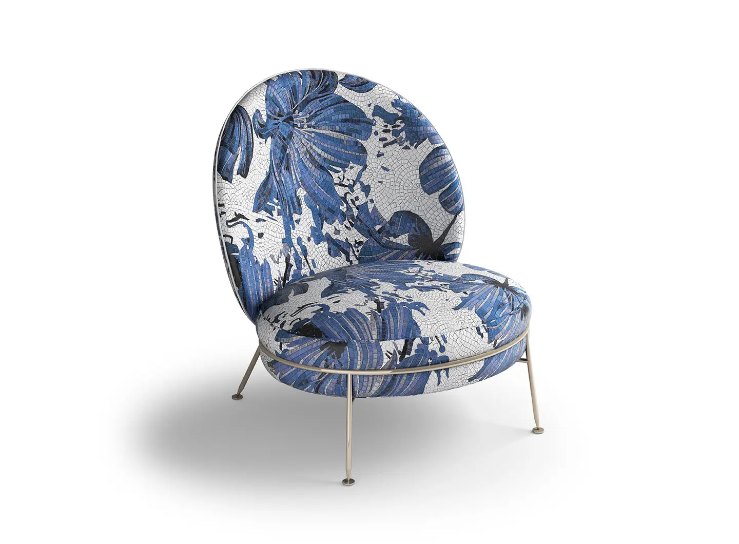 Amaretto Amapolas Blue Armchair