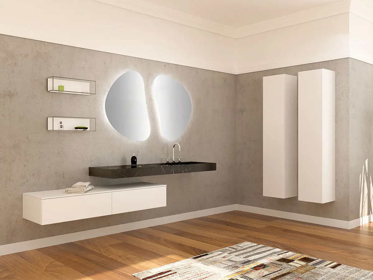 NATURA - Marquinia Black Gres Countertop and basin