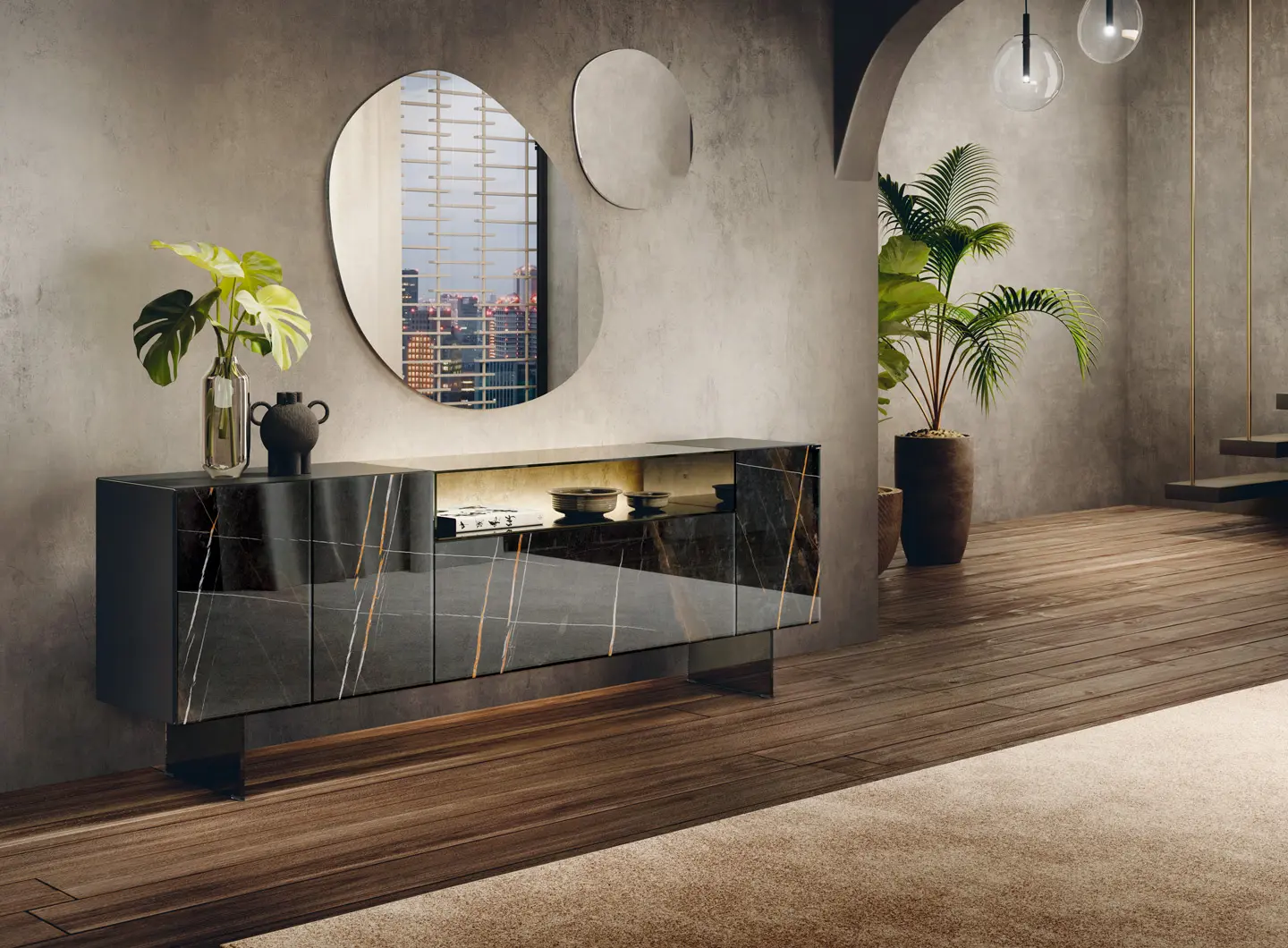 Slider 36e8 Glass Sideboard LAGO