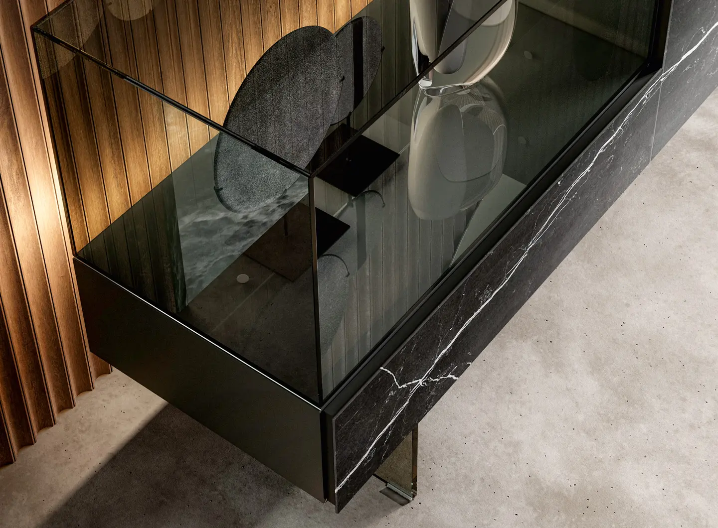 Slider 36e8 Glass SIdeboard LAGO