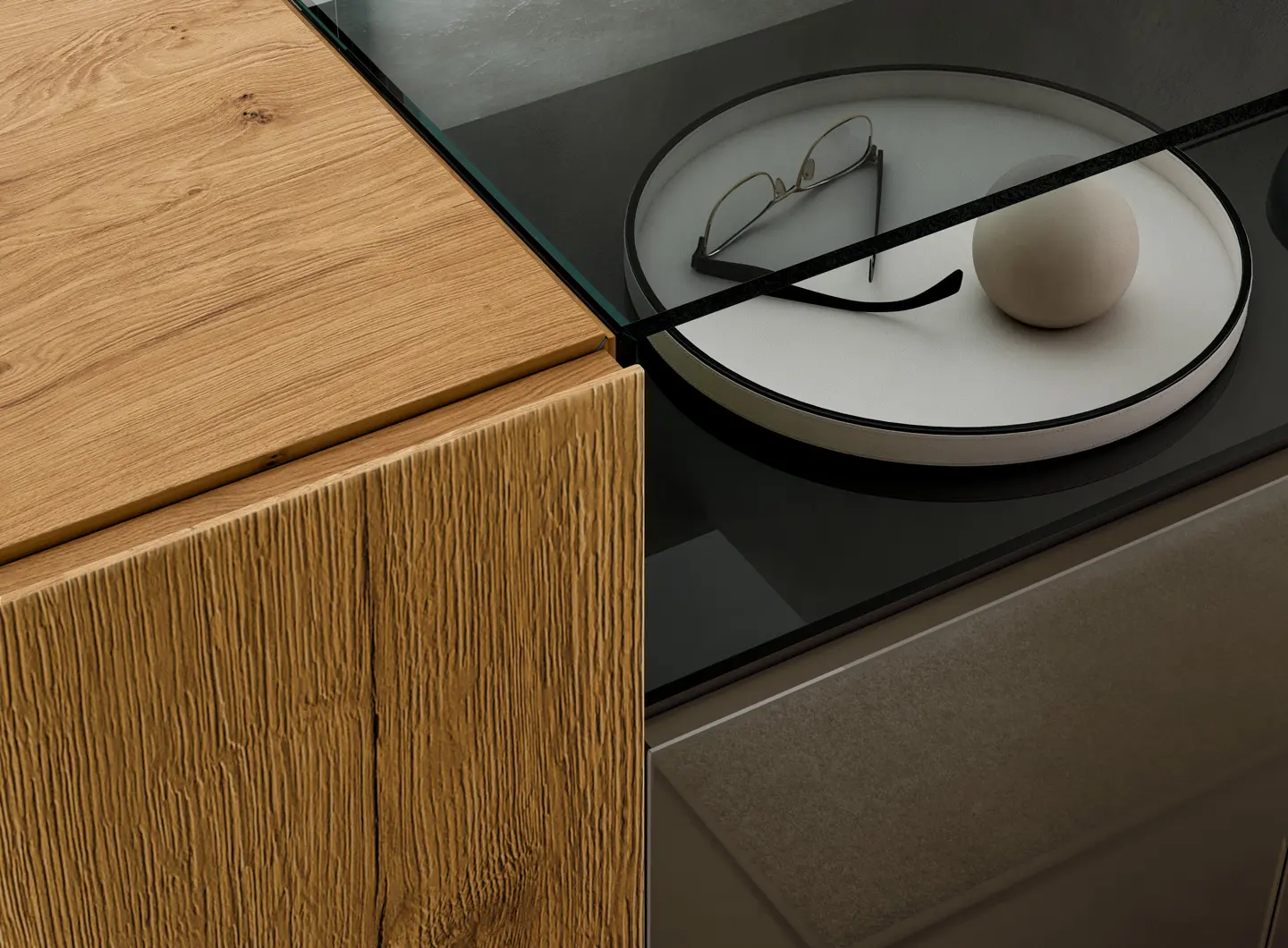 Slider 36e8 Glass SIdeboard LAGO