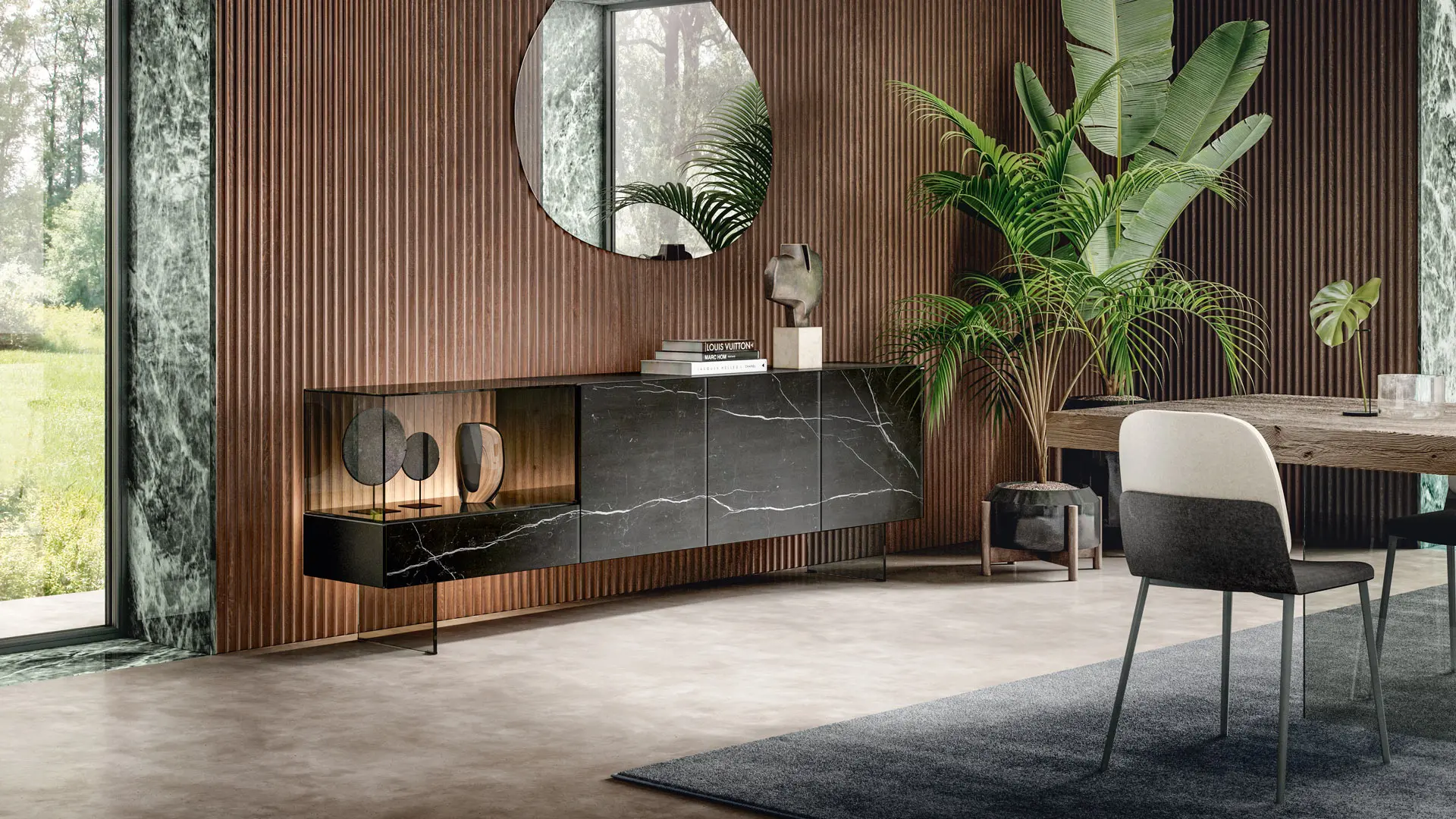 Full screen image 36e8 Glass Sideboard LAGO