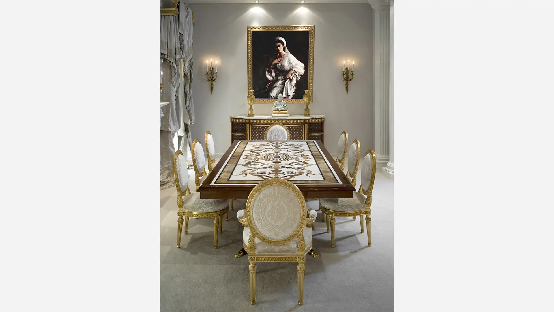 Chair " Medallion " L.XVI style - Armchair "Medallion L.XVI style - Pozzoli s.r.l.