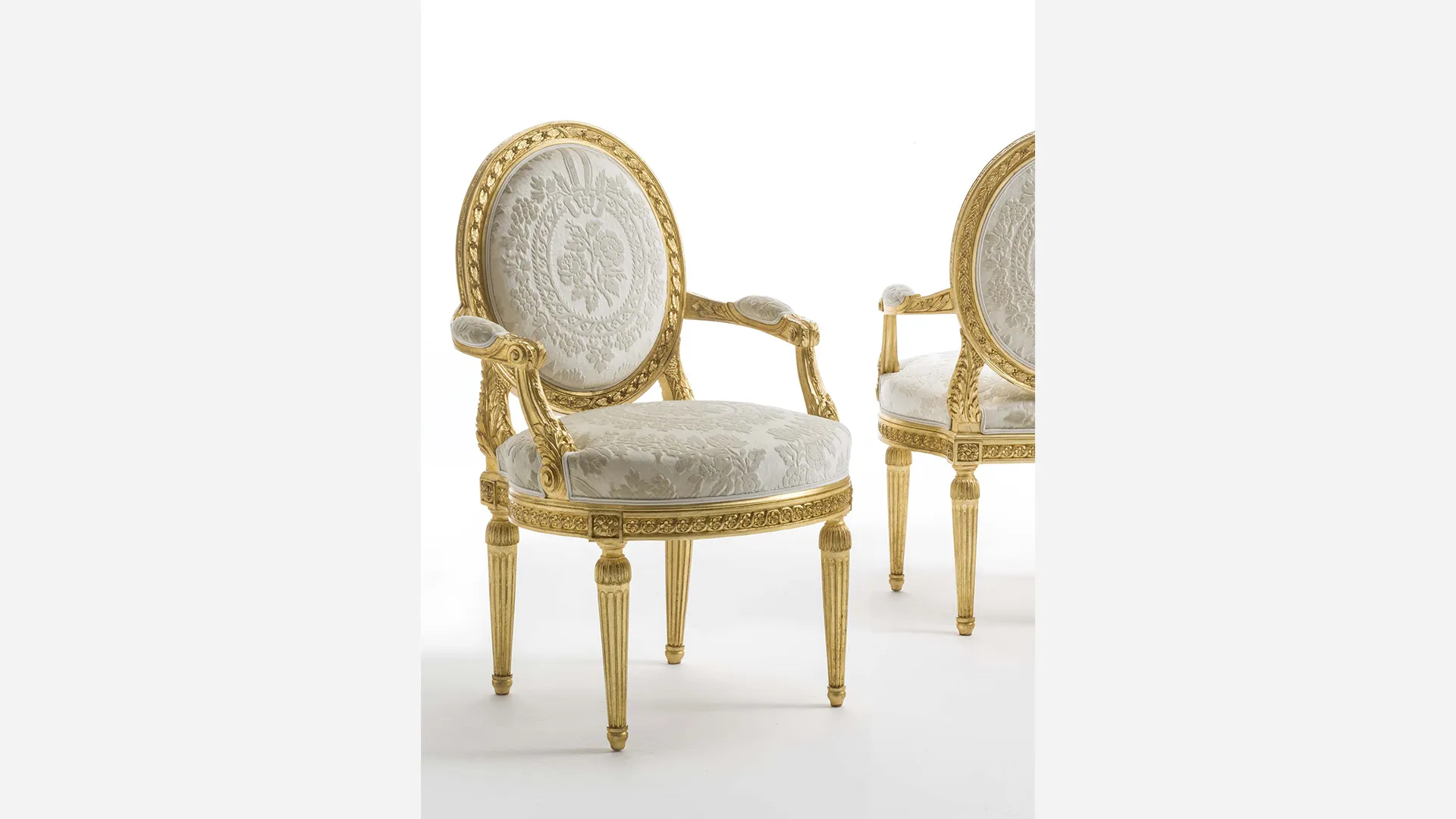 Chair " Medallion " L.XVI style - Armchair "Medallion L.XVI style - Pozzoli s.r.l.