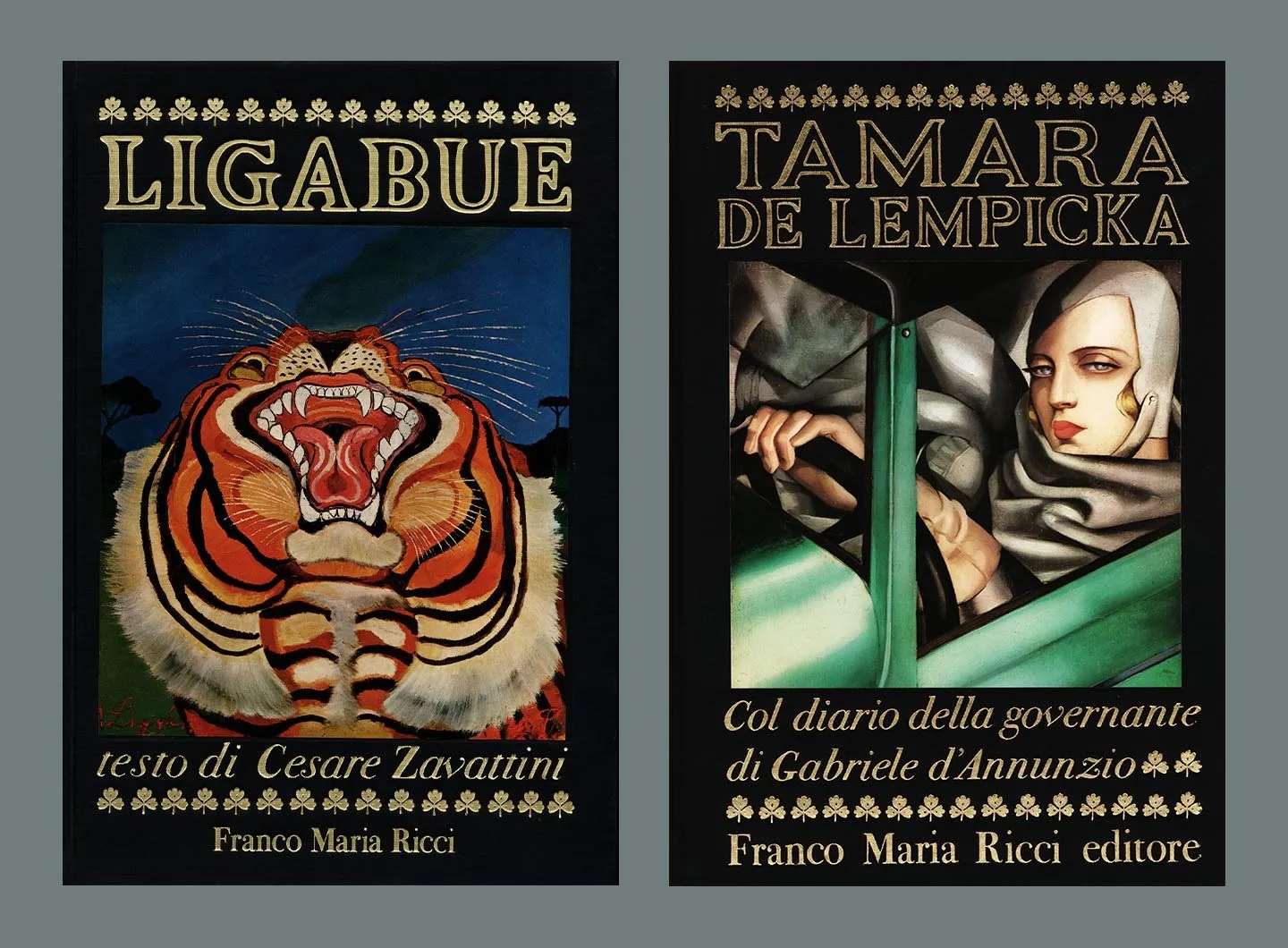 Covers for the Ligabue books and Tamara de Lempicka