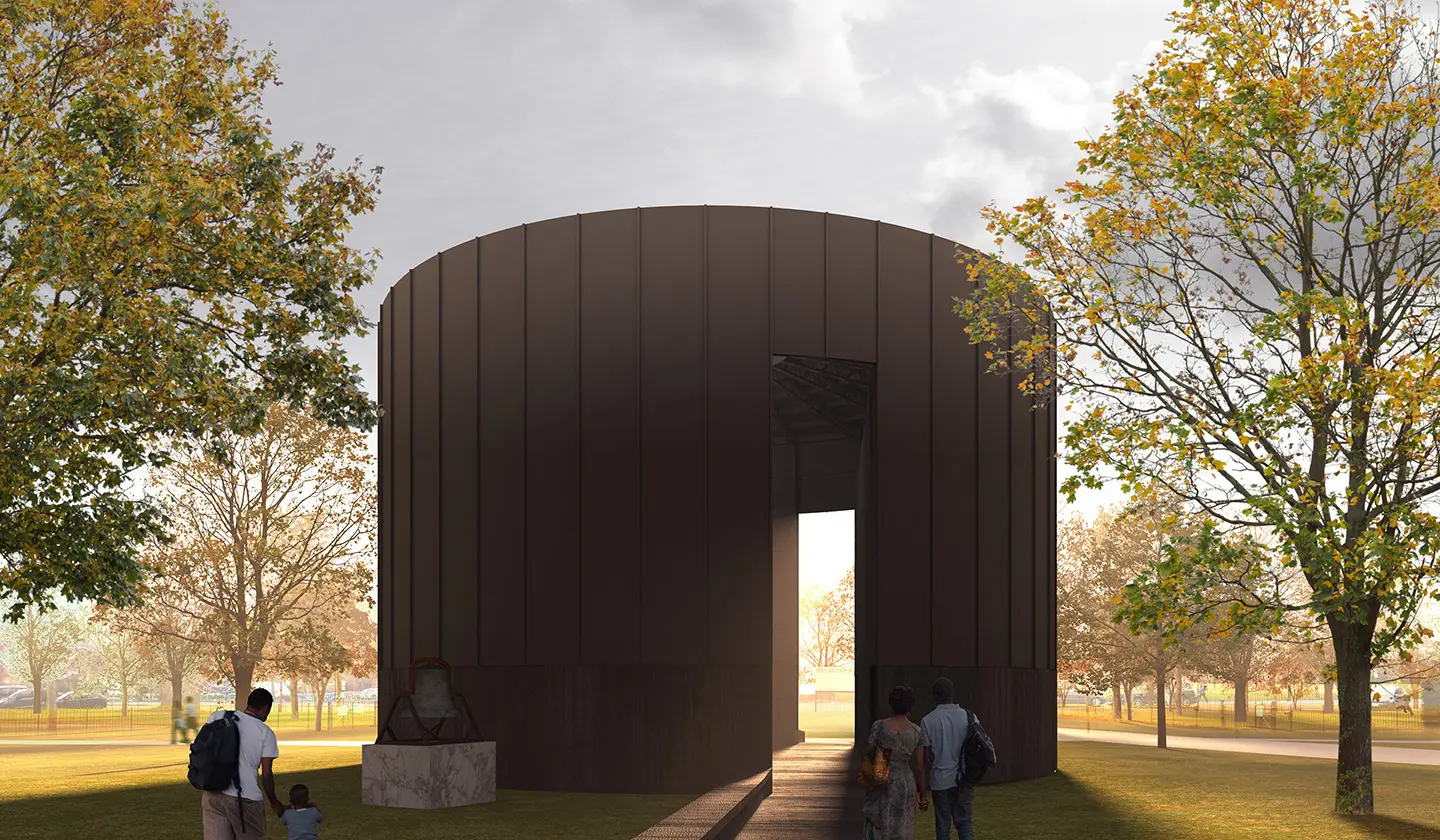 serpentine pavilion, black chapel, render