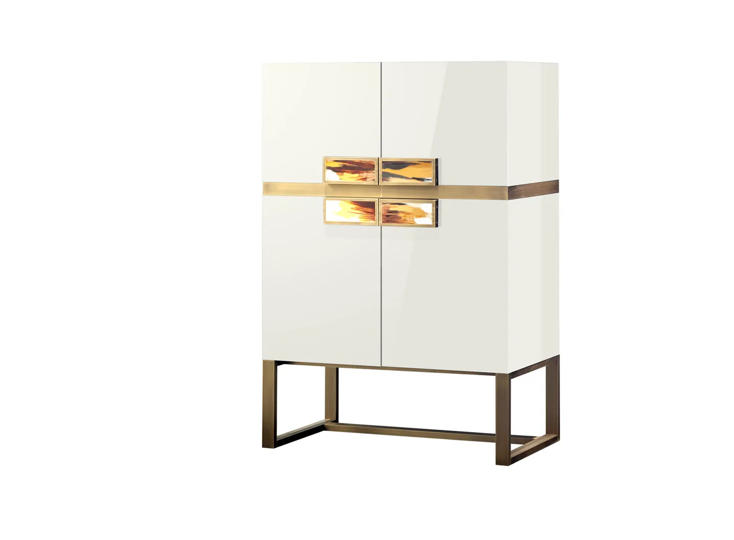 Arcahorn - Bar Cabinet in ivory lacquer