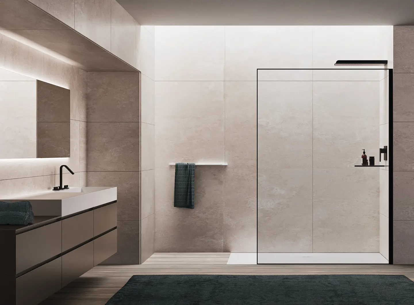 Cabina doccia walk-in a parete Relax Srl