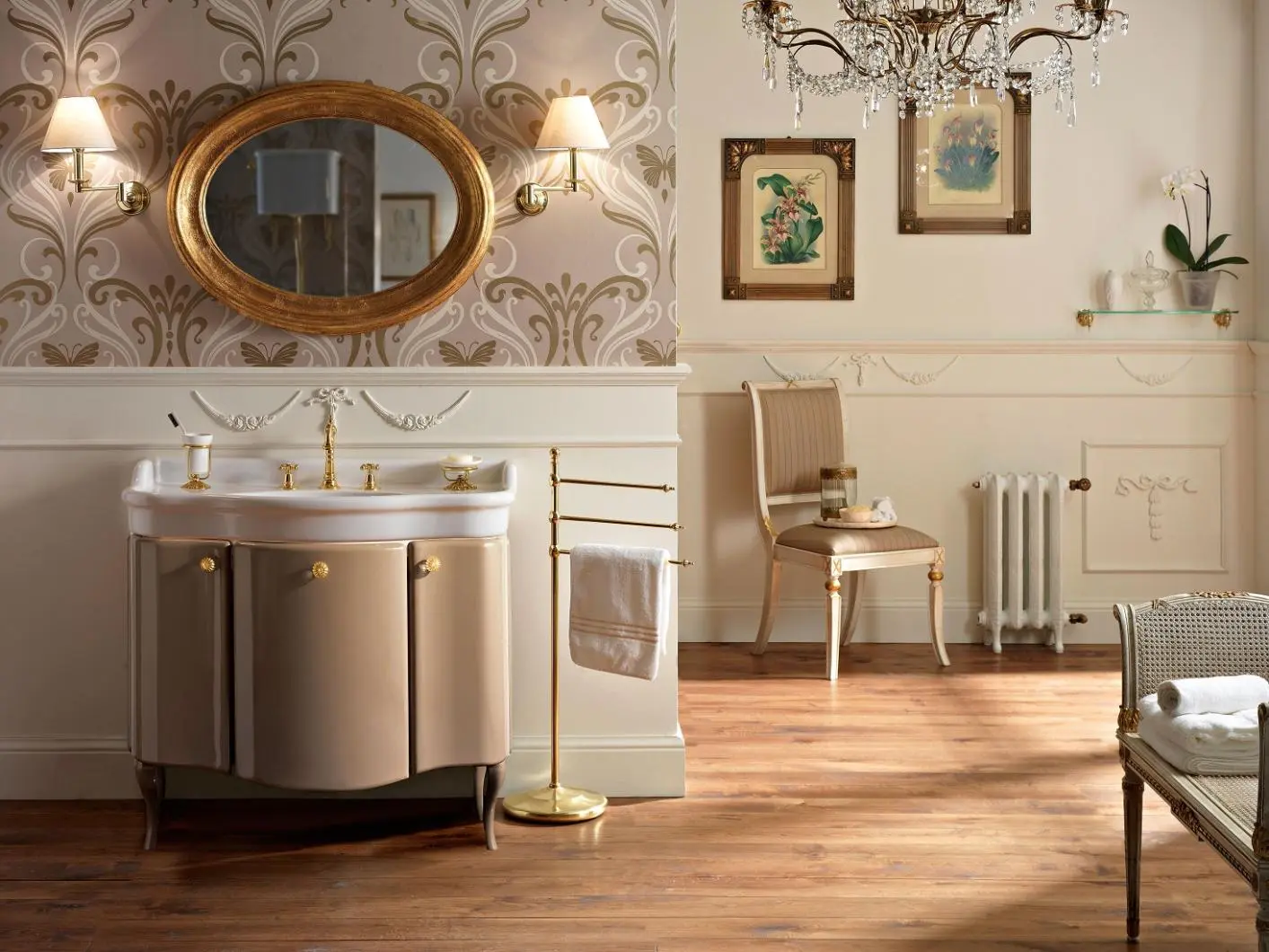 Sbordoni 1910 - Palladio consolle with Sirmione furniture unit.