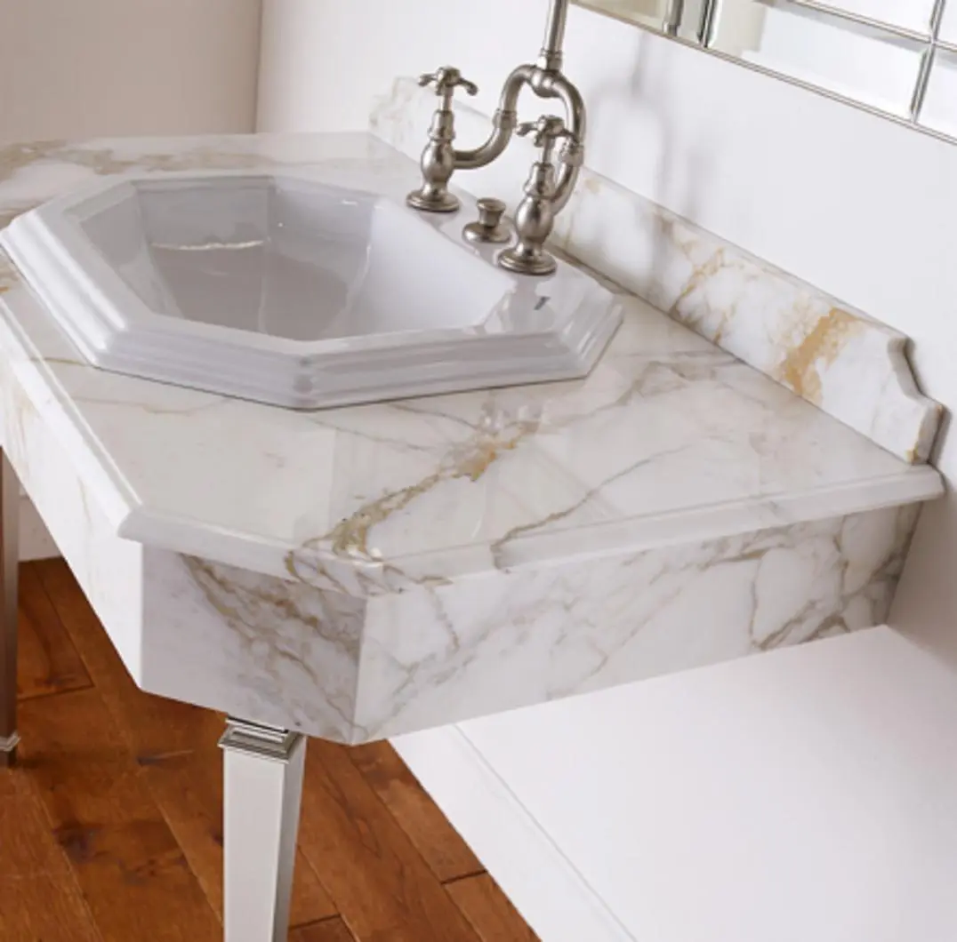 Sbordoni 1910 - Michelangelo golden marble consolle metallic legs.