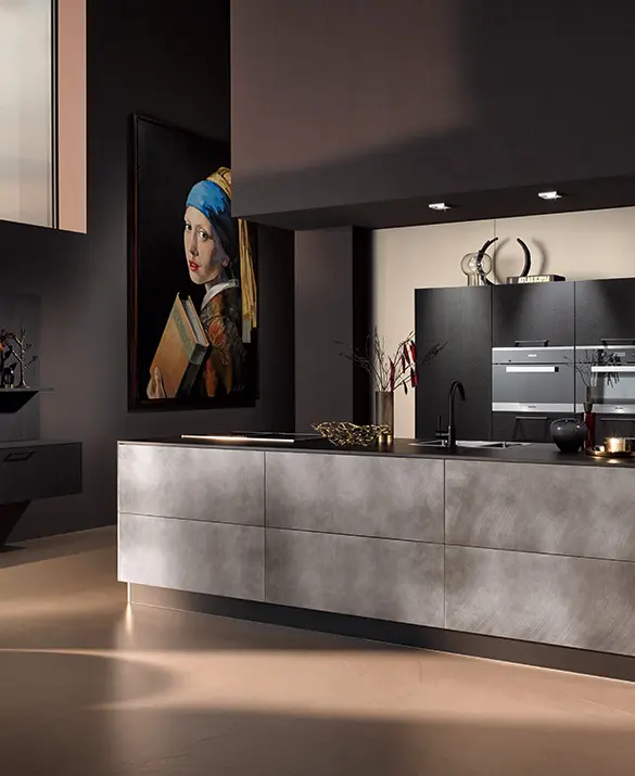 Häcker Küchen - AV6084 volcano oak | AV7070 industrial steel