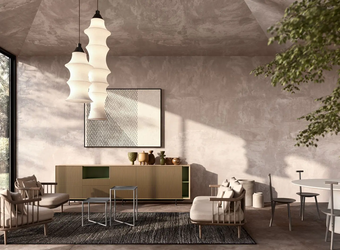 CONTENITORE CON FRONTALI OTTONE VINTAGE DECORO 3D WAVE