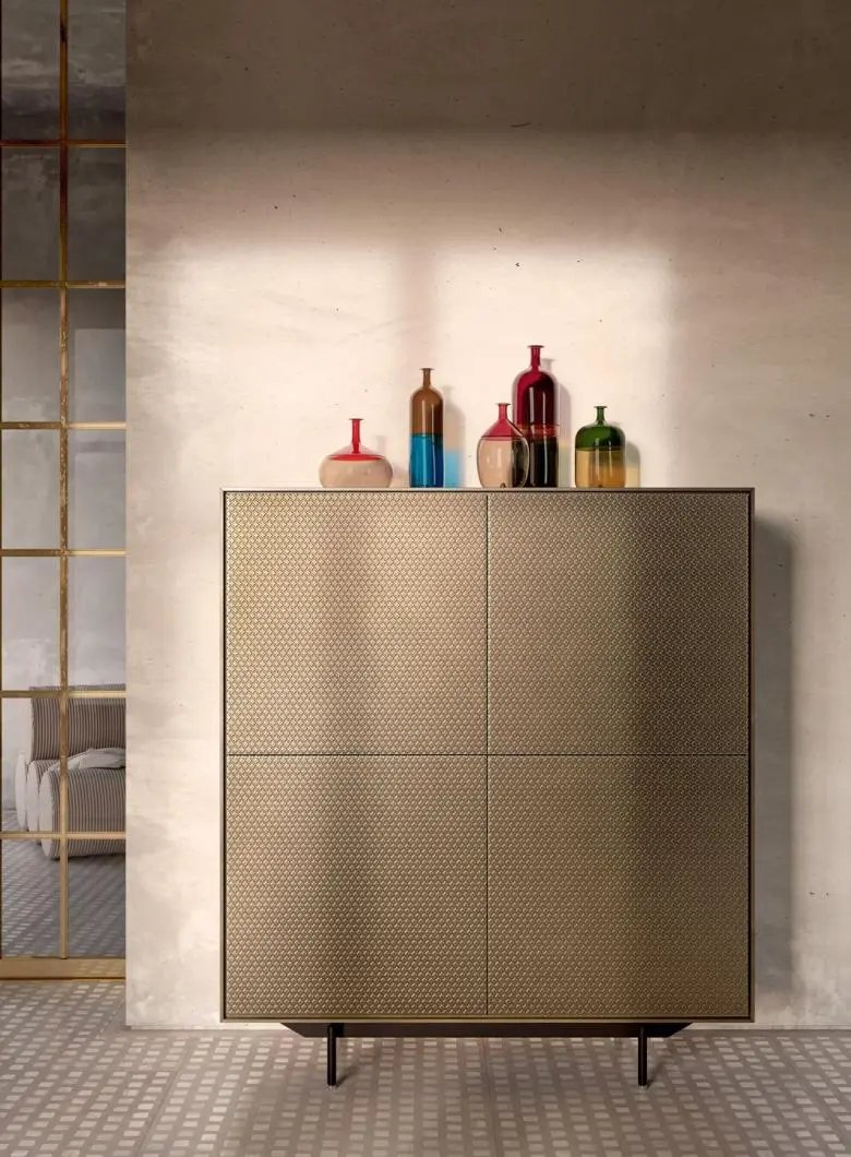 CONTENITORE CON FRONTALI OTTONE VINTAGE DECORO 3D CHANDRA