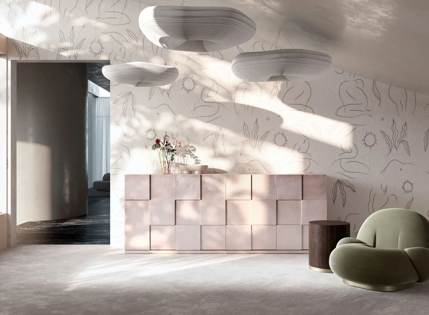 CONTENITORE QUADRO IN FINITURA PINK GOLD