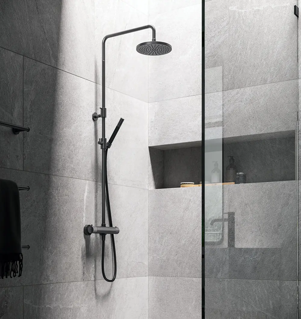 Shower set with wall-mounted thermostatic mixer SDSX9