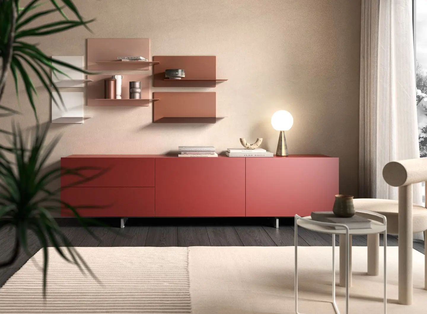 SHOW CABINET MATT LACQUERED 