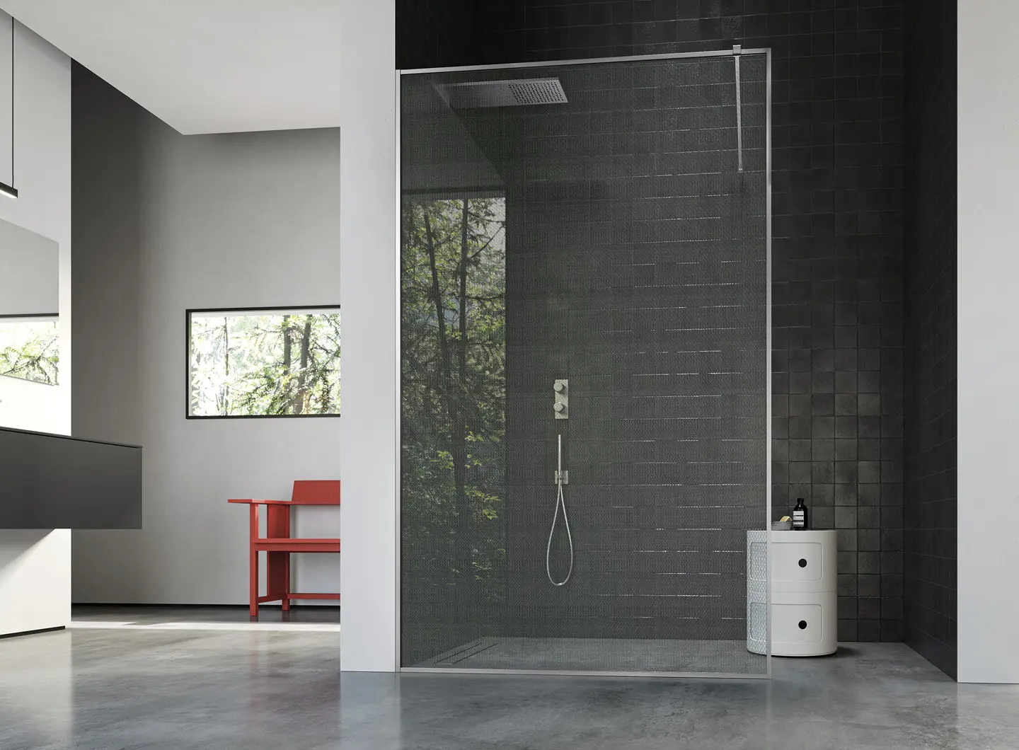 Vismaravetro - PKT walk-in shower enclosure with perimeter frame - SK-IN