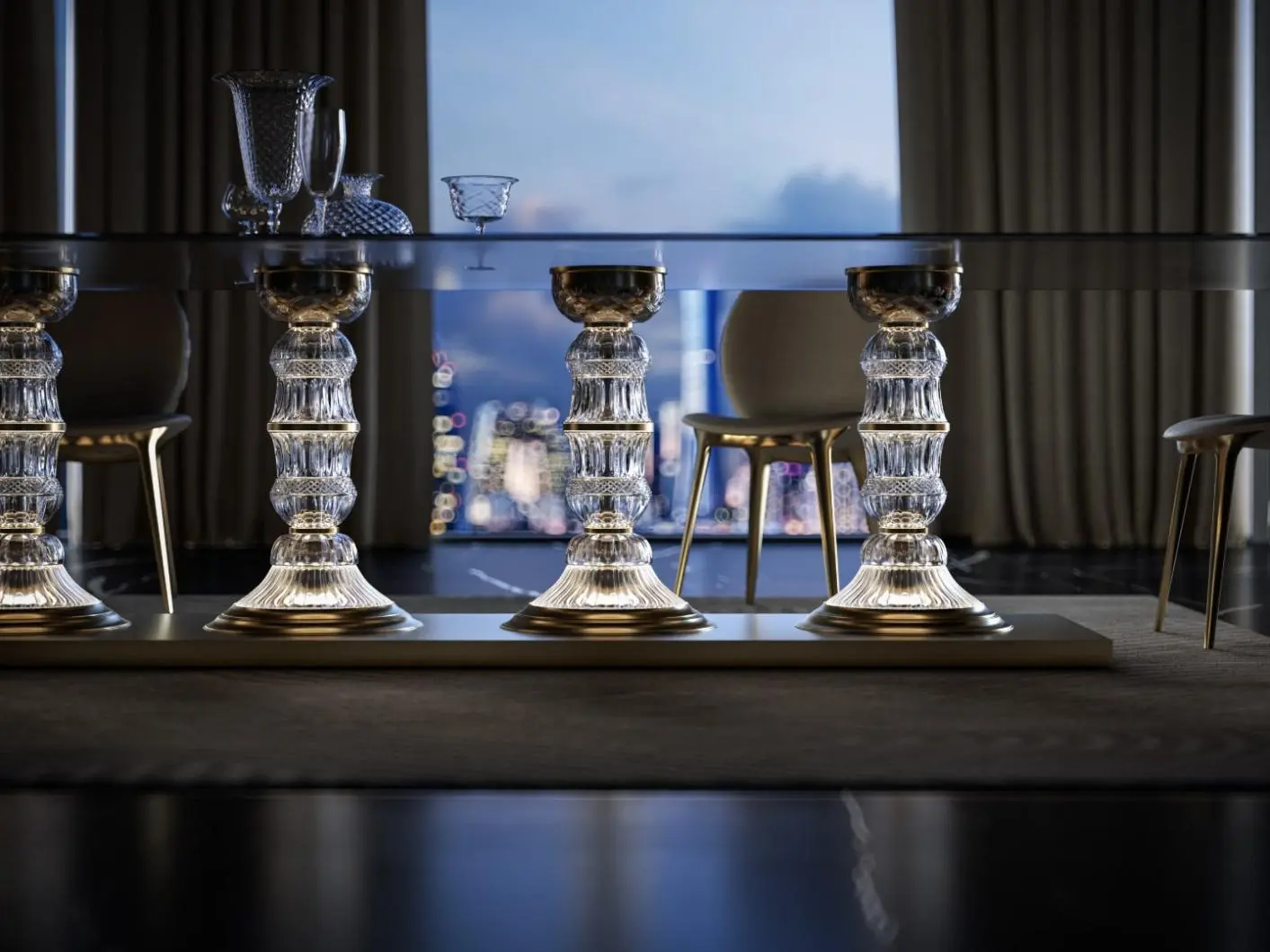 Golden Ercole Luminous Table