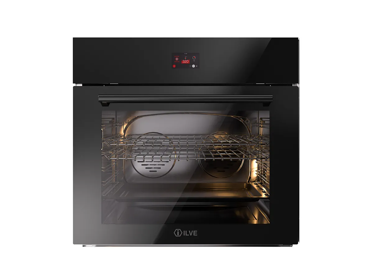 30 inches black glass TFT built-in oven