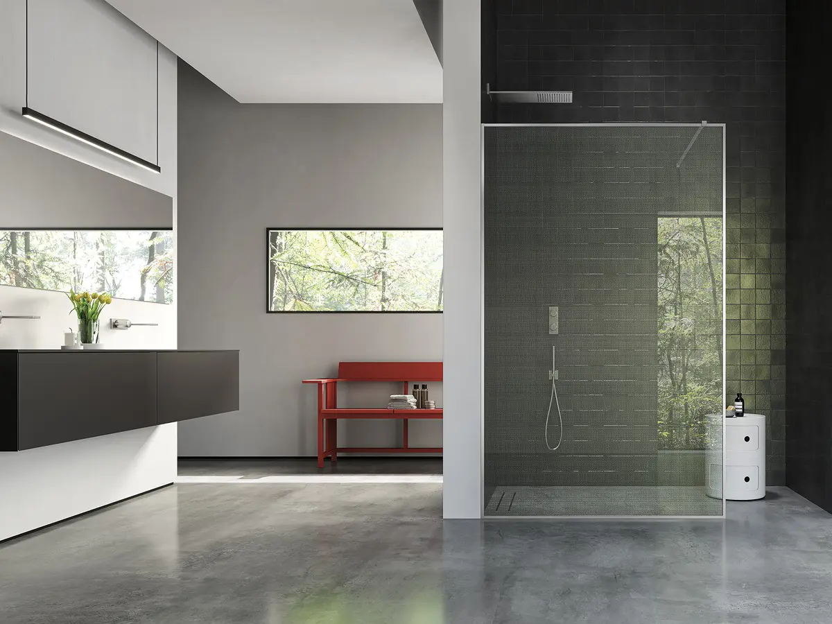 Vismaravetro - PKT walk-in shower enclosure with perimeter frame - SK-IN