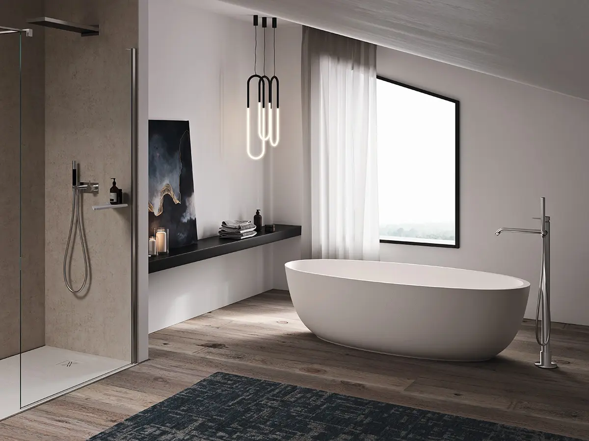 Vasca freestanding vinca con forma ovale