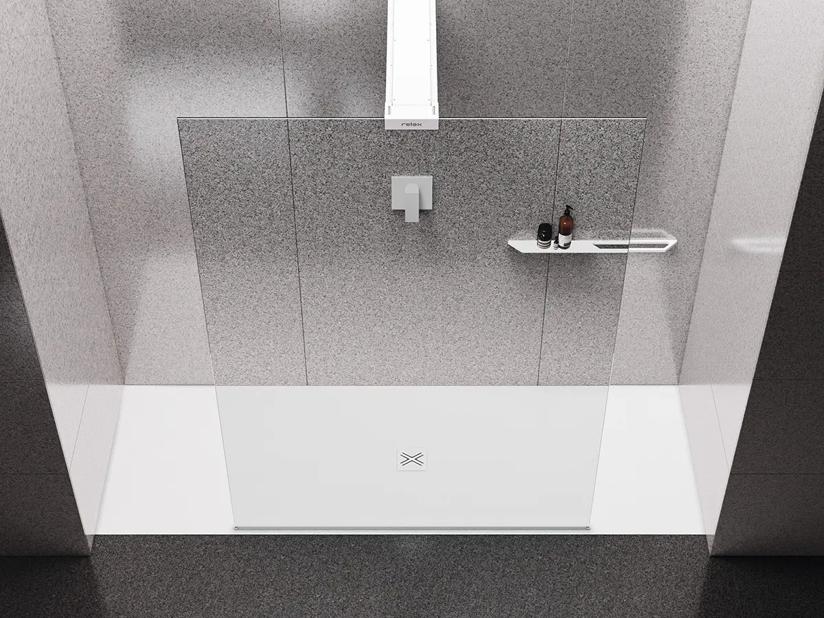 Box doccia walk-in centro parete