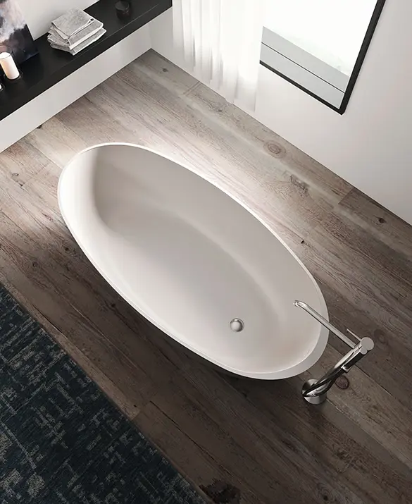 Vasca freestanding vista dall'alto