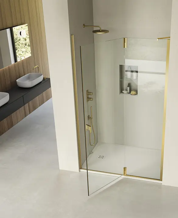 Vismaravetro - custom made and hinged shower enclosure - SuperSintesi collection