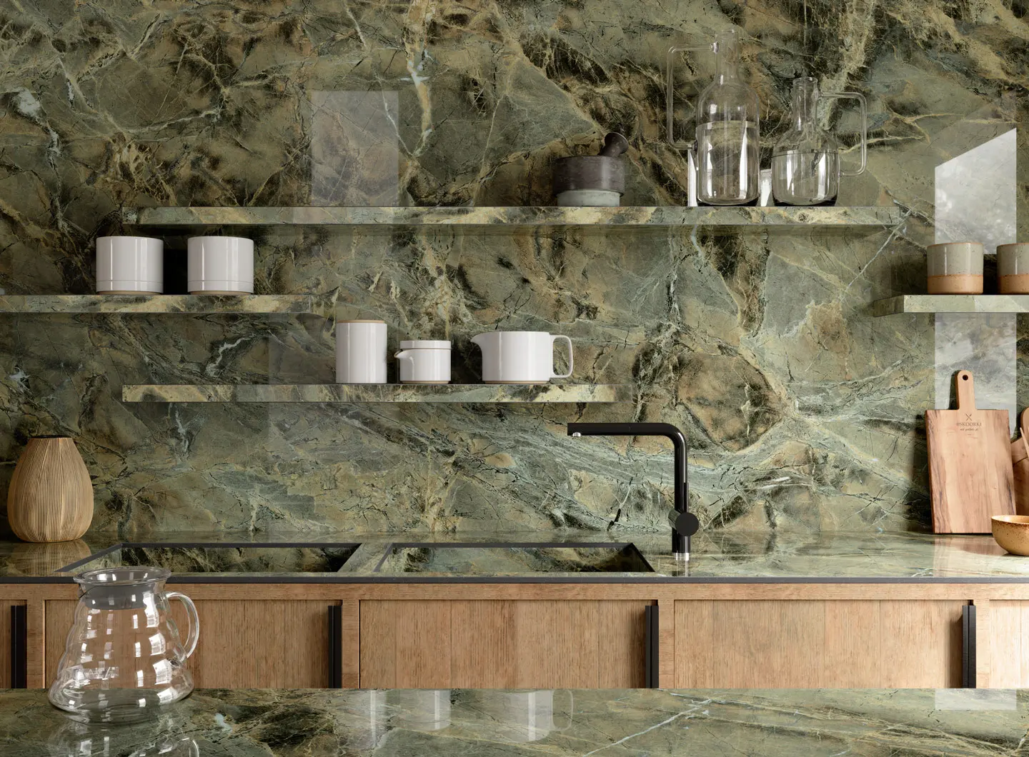 Marazzi The Top Marble Look Verde Borgogna Lux