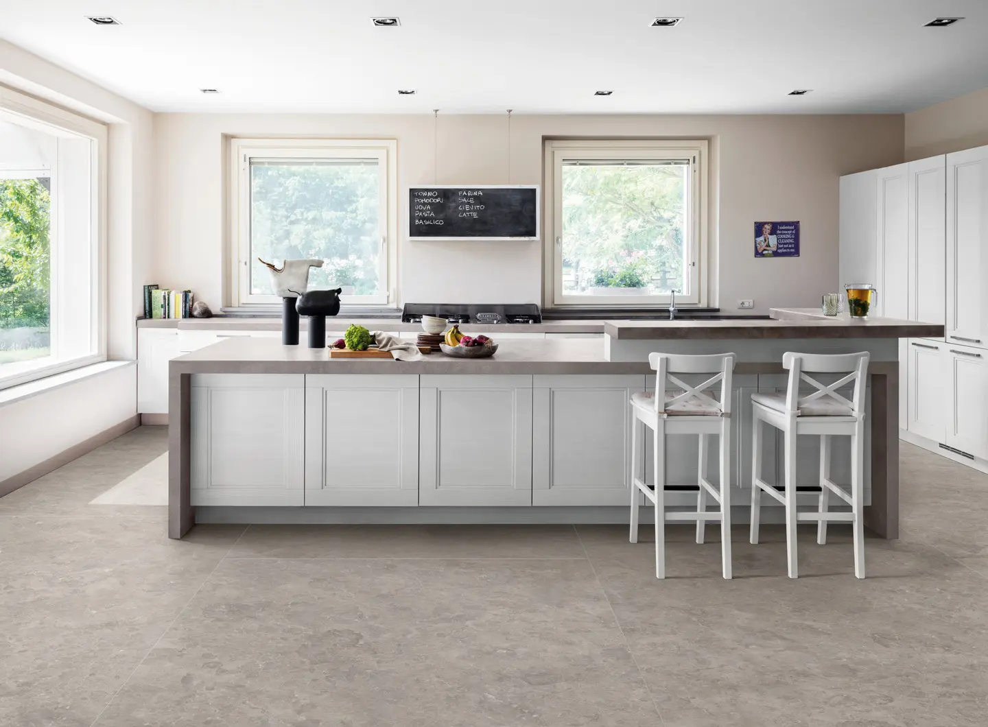 Top Concrete Look Crete, Floor Stone Look Gris du Gent Satin