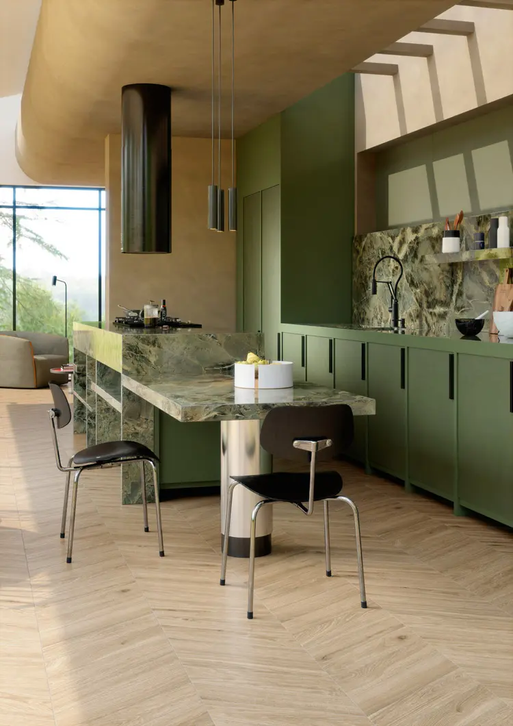 Top Marbe Look Verde Borgogna Lux, Furnishing Resin Look Verderame Satin