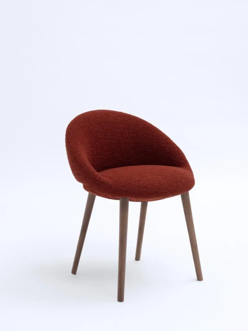 cloche armchair - wooden legs