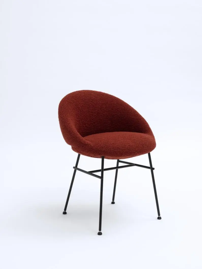 cloche armchair - metal legs