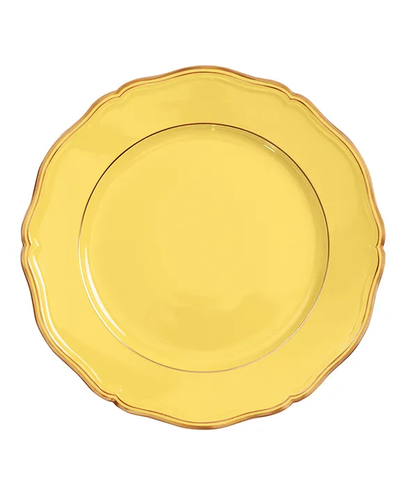 Mazurka Yellow & Gold - Ø 31 cm Rim plate