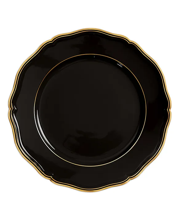 Mazurka Black & Gold - Ø 31 cm Rim plate