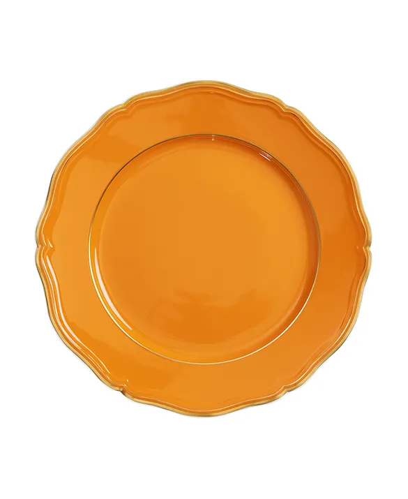 Mazurka Orange & Gold - Ø 31 cm Rim plate