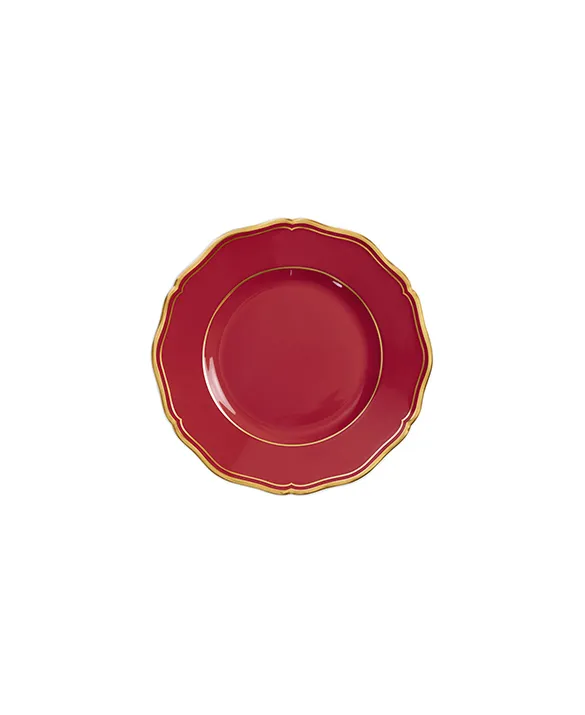Mazurka Red & Gold - Ø 16 cm Rim plate