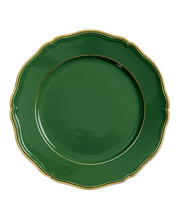 Mazurka Green & Gold - Ø 31 cm Rim plate