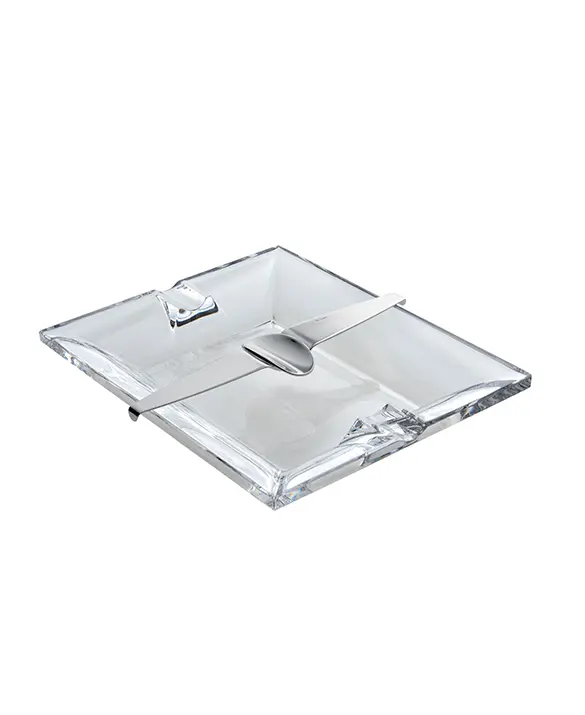 Cendriers - Crystal ashtray with bridge