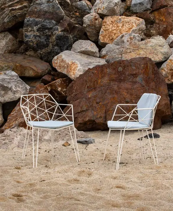 Mitjorn armchair, designed by Ramón Esteve. With simple or double cushion