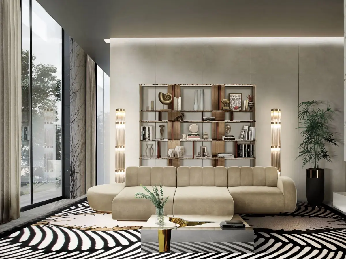 Classic Living Room With the Eccentric Couple Rug by Rug'Society