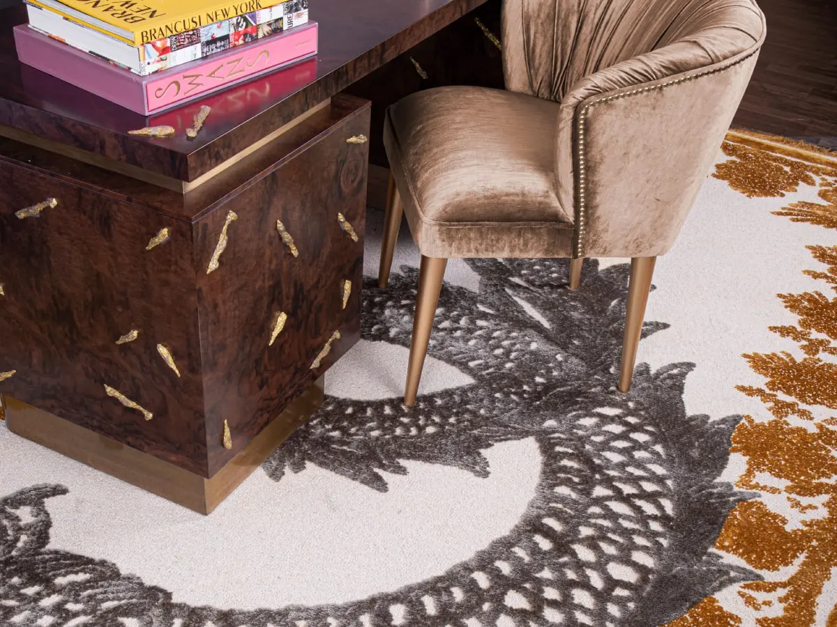 Home Office With Redleh Classic Rug by Rug'Society