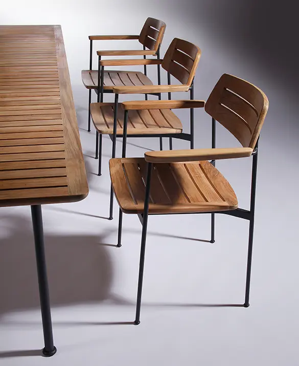 Layout Dining Armchair with Forge Grey Frame
