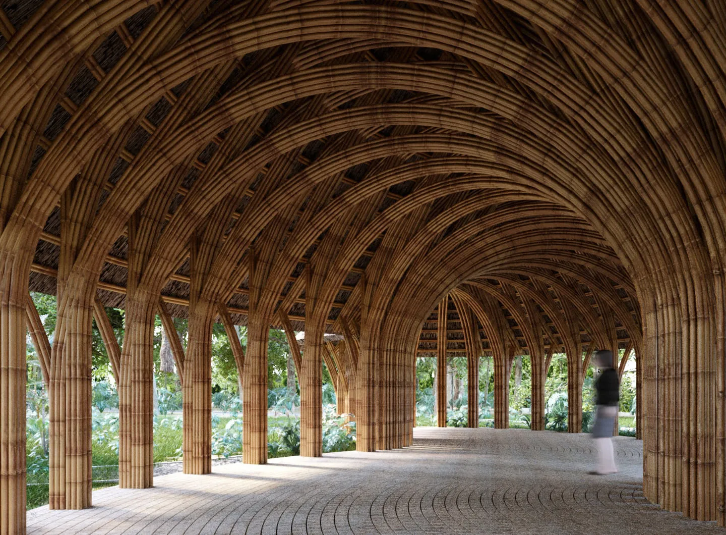 vtn, bamboo pavilion, interior