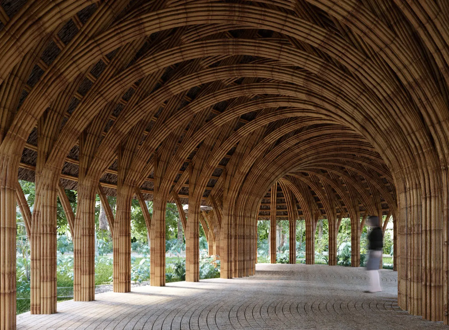 vtn, bamboo pavilion, interior