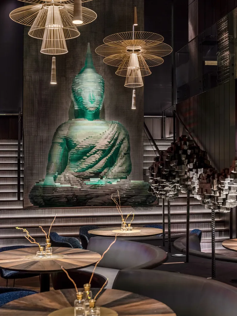 buddha bar, laurameroni, statue, salone milano