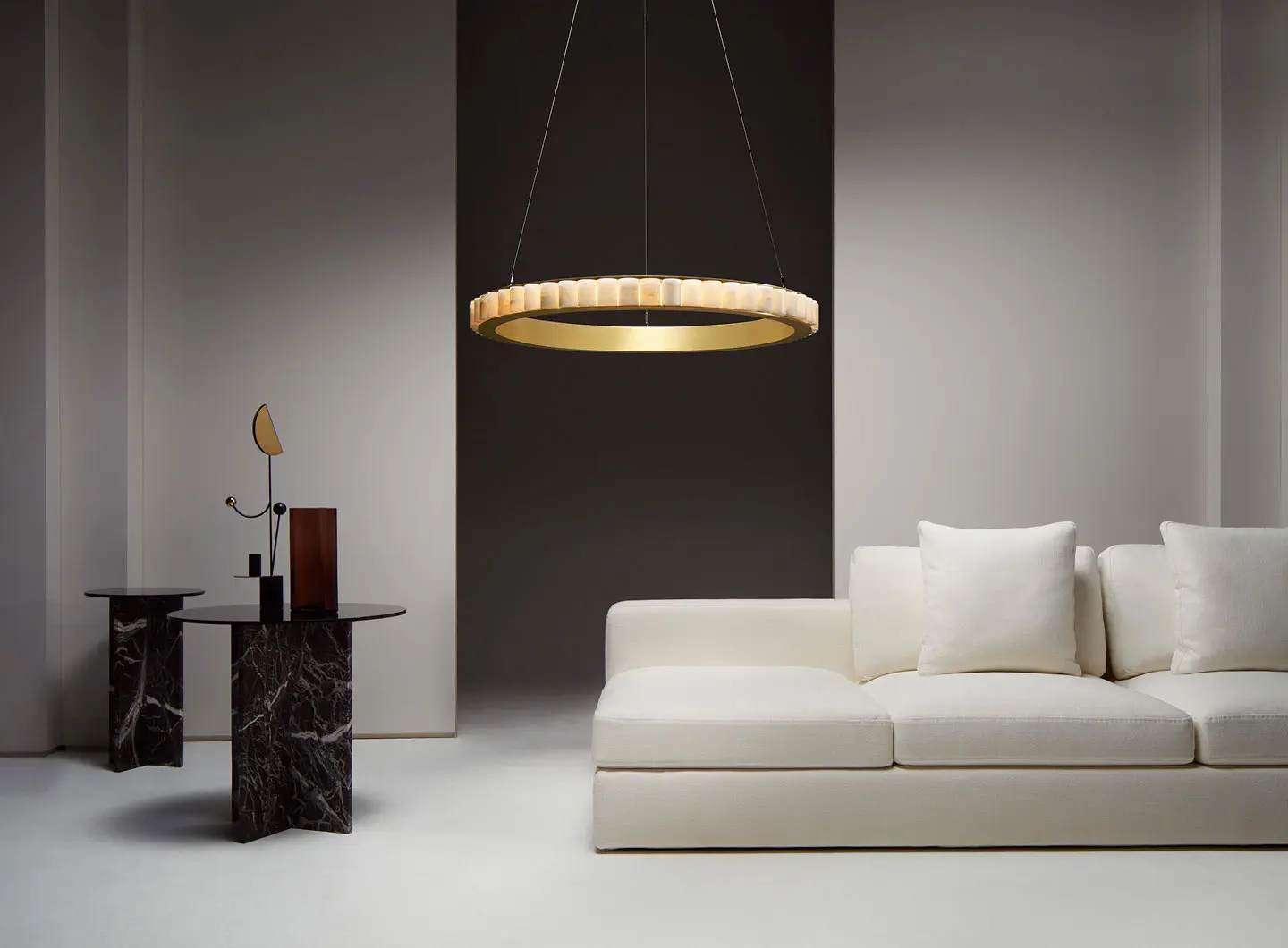Avalon Chandelier Large, Satin Brass